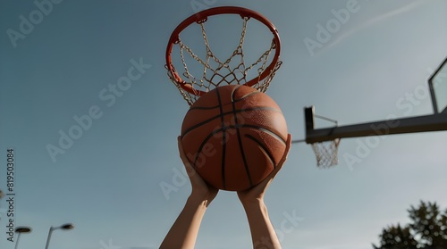 Professional basketball player in action.generative.ai  photo
