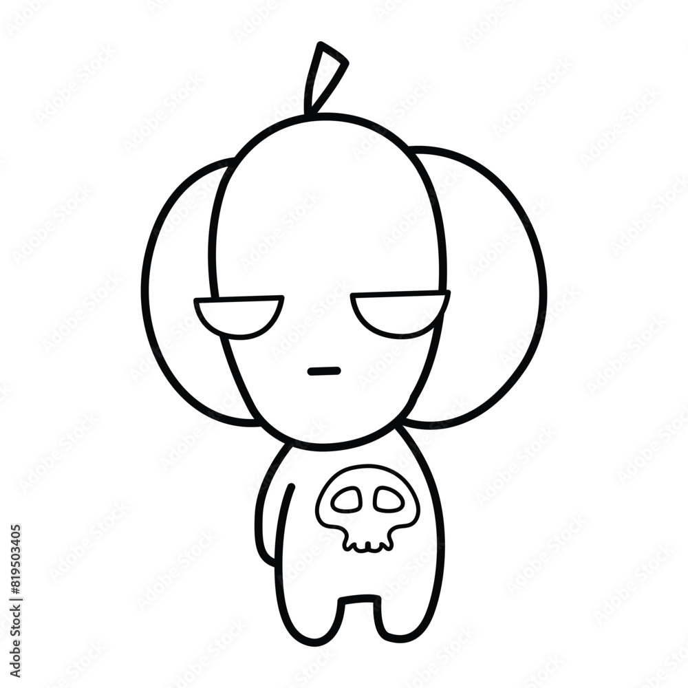 Pumpkin. halloween pumpkin monster. Holidays cartoon character design of coloring books. illustration, Vector Pumpkin. halloween pumpkin monster. Holidays cartoon character design of coloring books. illustration, Vector