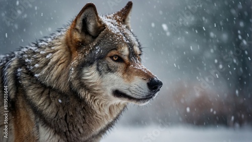 wolf in the snow