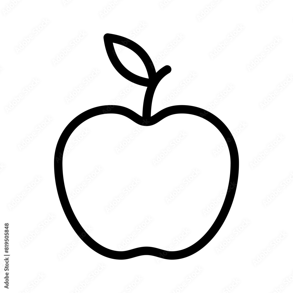 apple fruit line icon vector design apple fruit line icon vector design