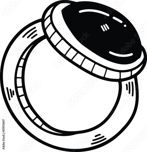 ring illustration Hand drawn in line style