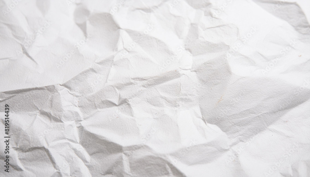 White Paper Texture Of Crumpled and wrinkle