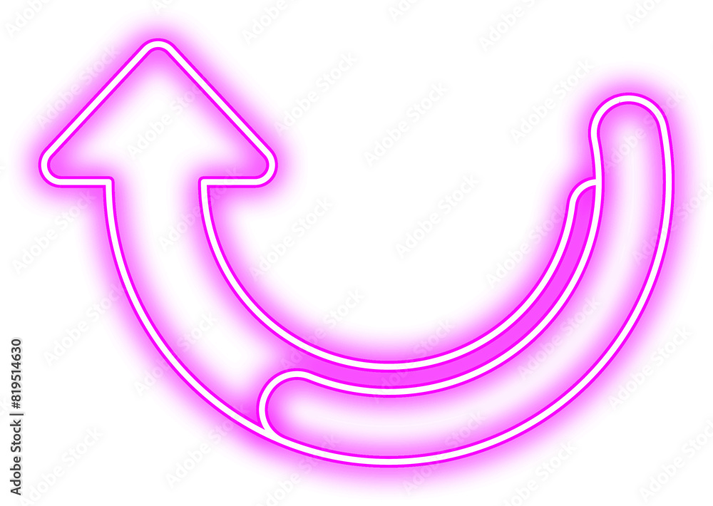 Neon label arrow design element Neon label arrow design element