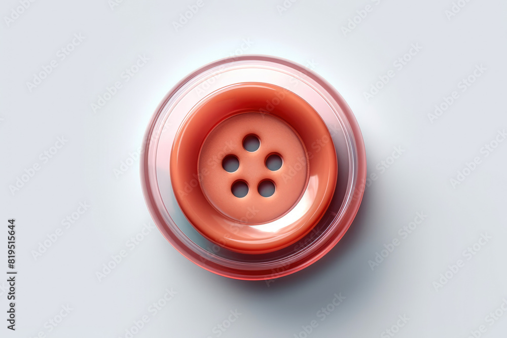 generated illustration of close-up of red color clothing button generated illustration of close-up of red color clothing button