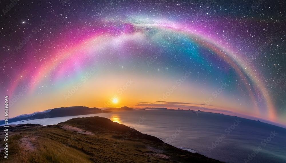 A space where you can see a rainbow