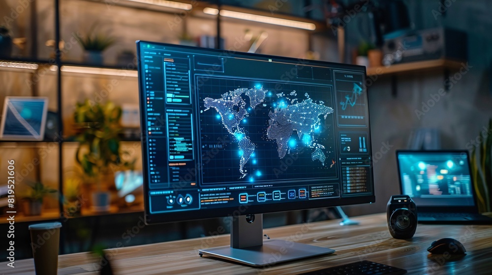 AI-powered financial trading on a futuristic stock exchange AI-powered financial trading on a futuristic stock exchange