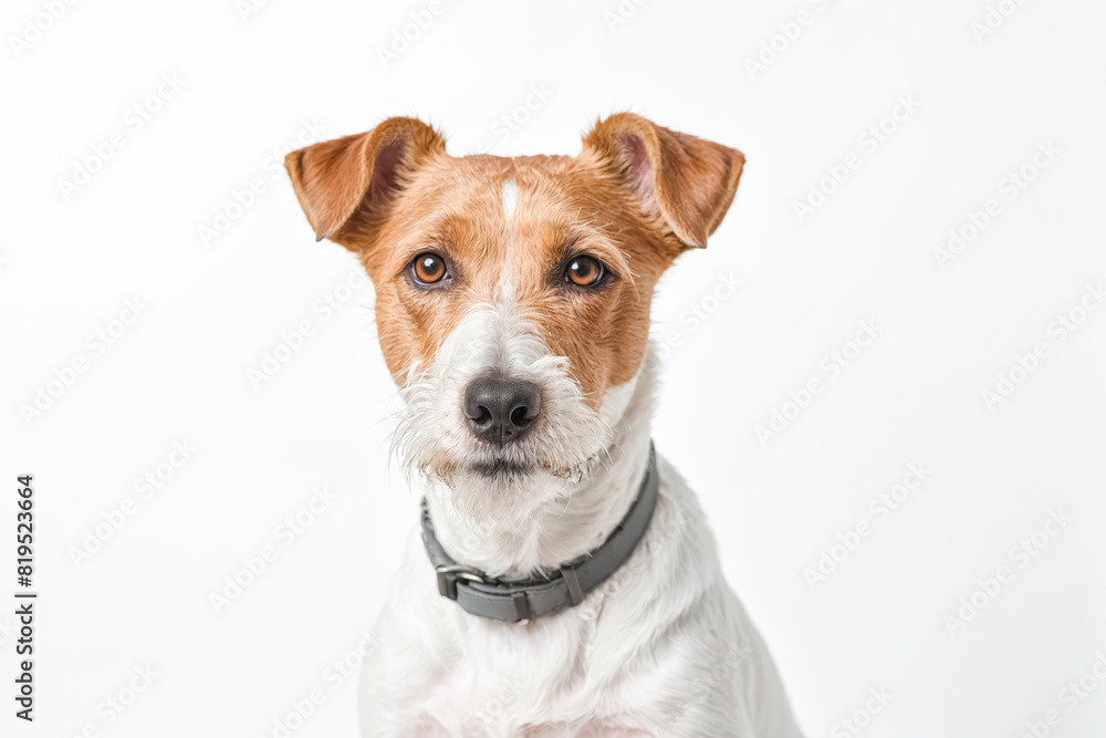 Close up portrait of a Jack Russell Terrier looking at camera Close up portrait of a Jack Russell Terrier looking at camera