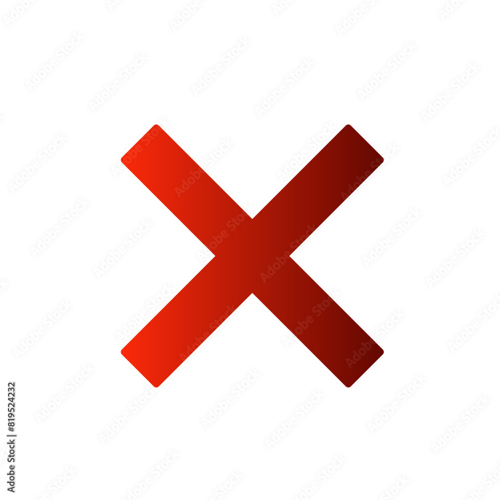 Obraz premium cross mark icon vector design element