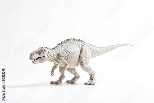 White Dinosaur Toy on White Background