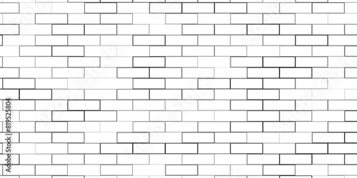 White brick wall texture seamless vector illustration