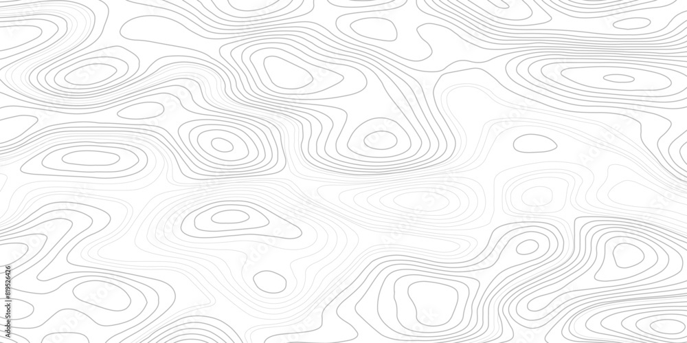 Gray on white contours vector topography stylized height of the lines. The concept of a conditional geography scheme and the terrain path. Ultra wide