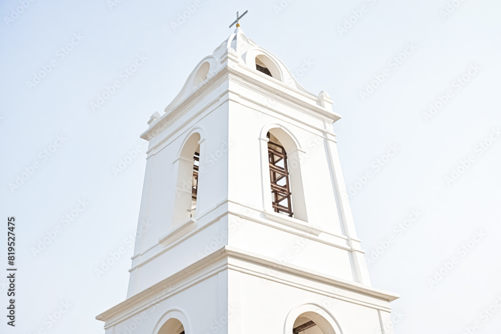 Church Bell Tower with Cross