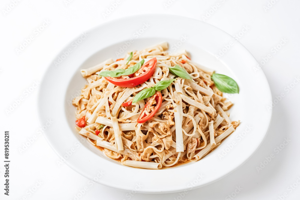 Delicious Asian Noodles with Tomato and Basil Delicious Asian Noodles with Tomato and Basil