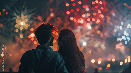 Romantic couple in the park