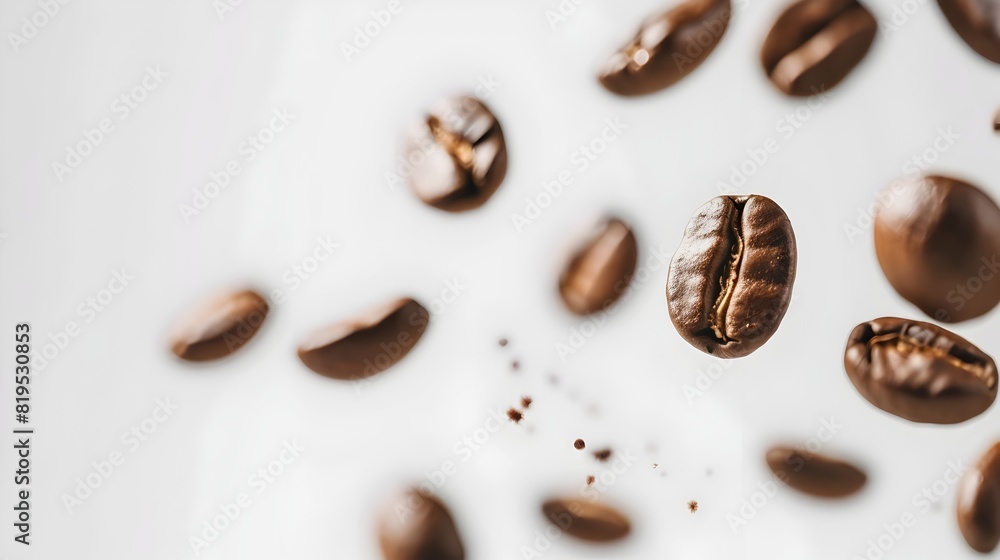Freshly Roasted Coffee Beans in Close-up Capturing Aroma and Texture Freshly Roasted Coffee Beans in Close-up Capturing Aroma and Texture