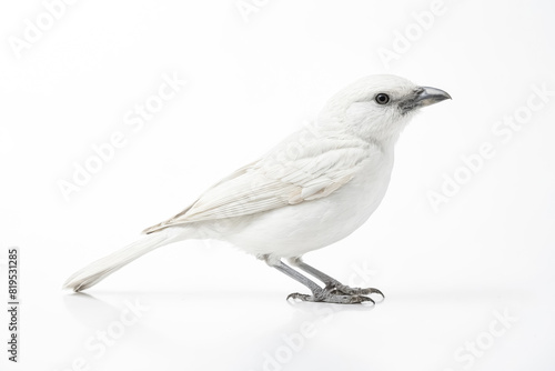 White Bird Isolated on White Background