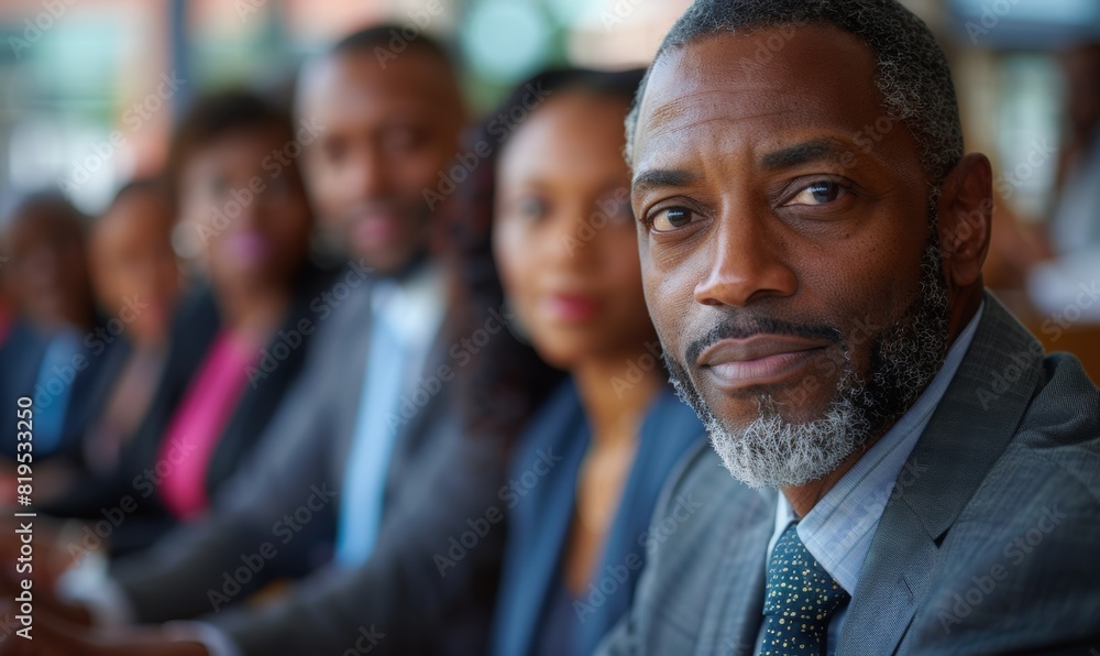 confident american african man in meeting with colleague. confident american african man in meeting with colleague.