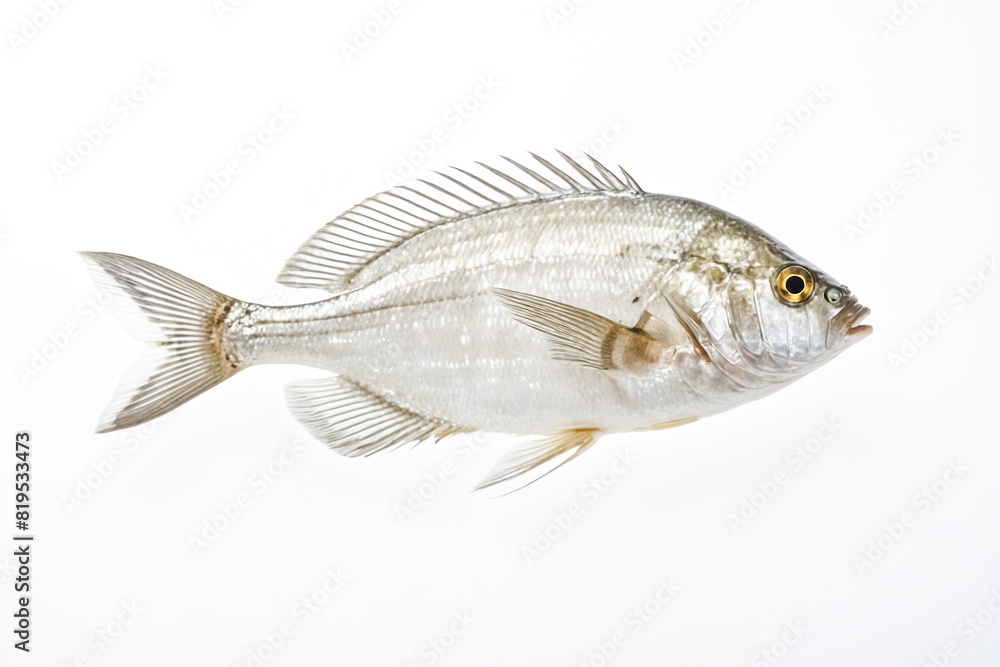 Fototapeta premium White Seabream Fish Isolated on White Background