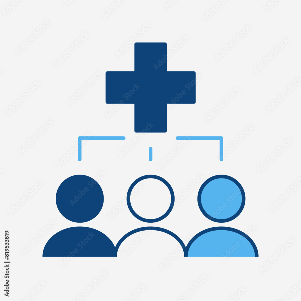 Equality in receiving health and medical services icon Equality in receiving health and medical services icon