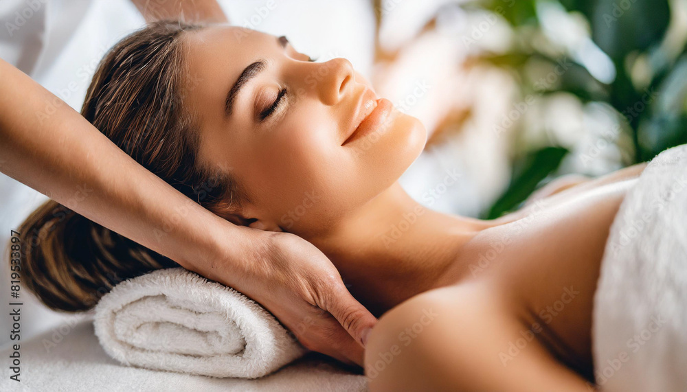 woman's bare back during a spa treatment, with a female hand gently massaging the skin, symbolizing relaxation, wellness, and self-care in a serene, white setting woman's bare back during a spa treatment, with a female hand gently massaging the skin, symbolizing relaxation, wellness, and self-care in a serene, white setting