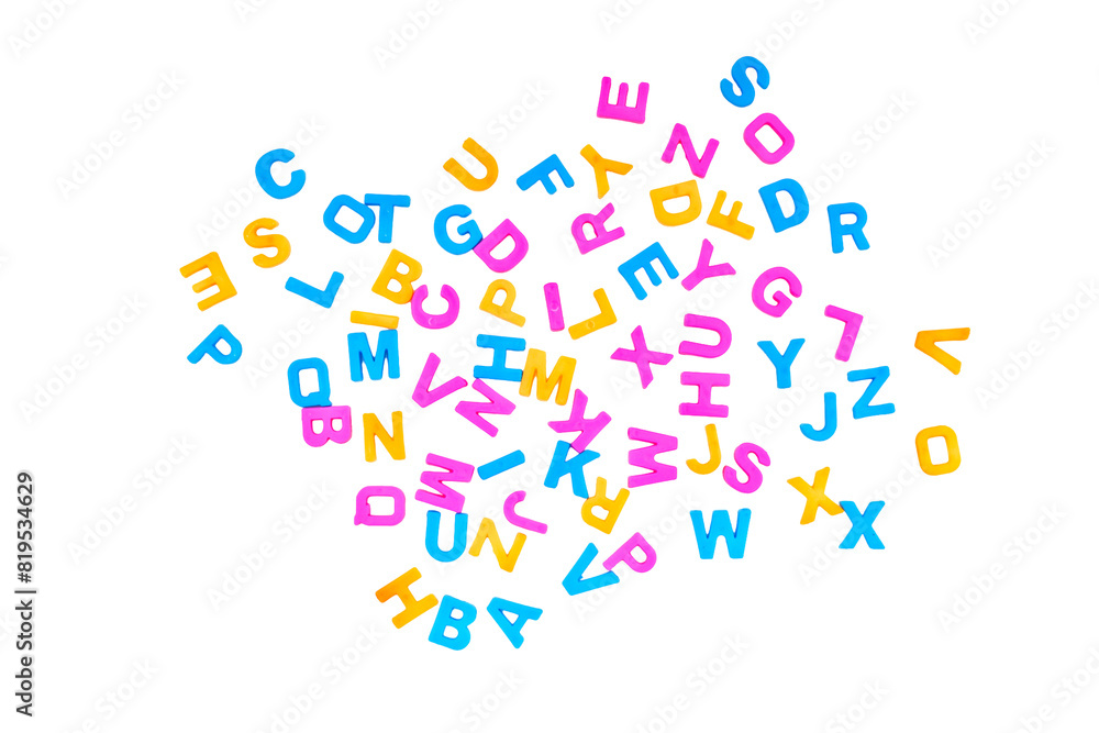 Fototapeta premium colored letters isolate no white background.png