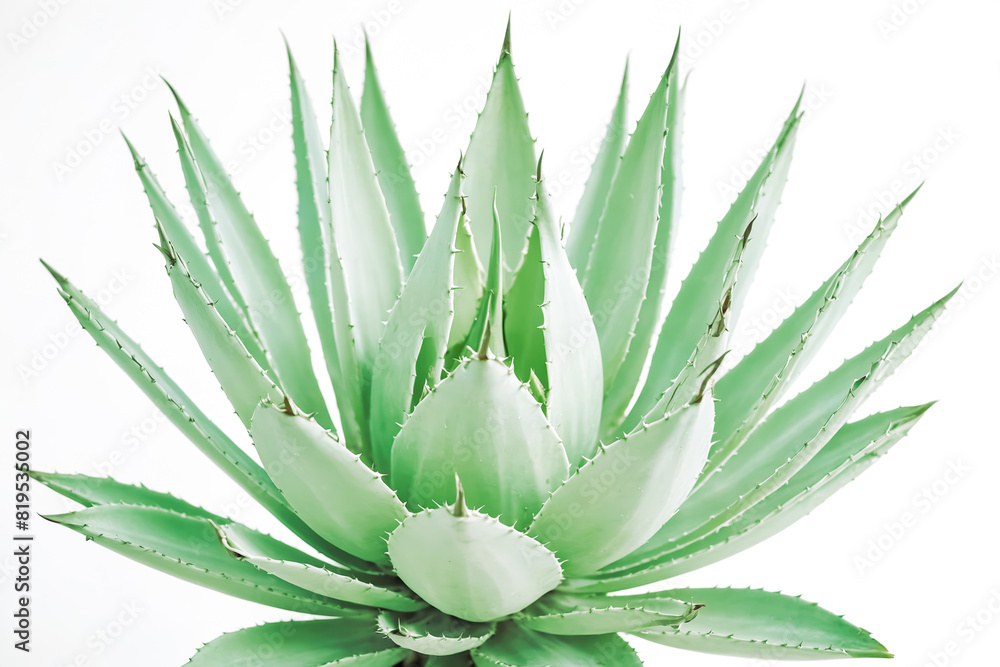 Agave Macroacantha, Black Spined Agave Plant Isolated on White Background Agave Macroacantha, Black Spined Agave Plant Isolated on White Background