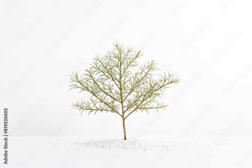 Obraz premium Small Tree on White Background