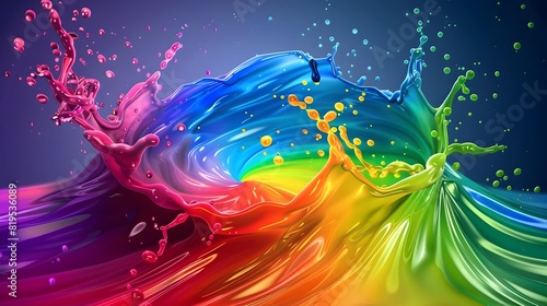 Vibrant Color Paint Splash Explosion in Dynamic Motion