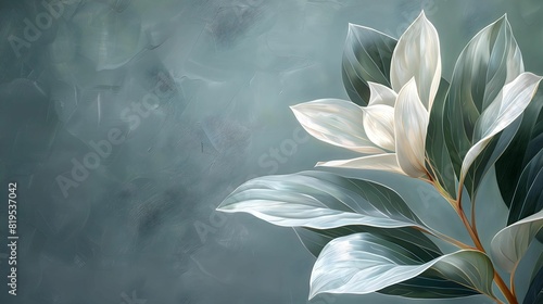 White_magnolia_flower_on_a_blue_background