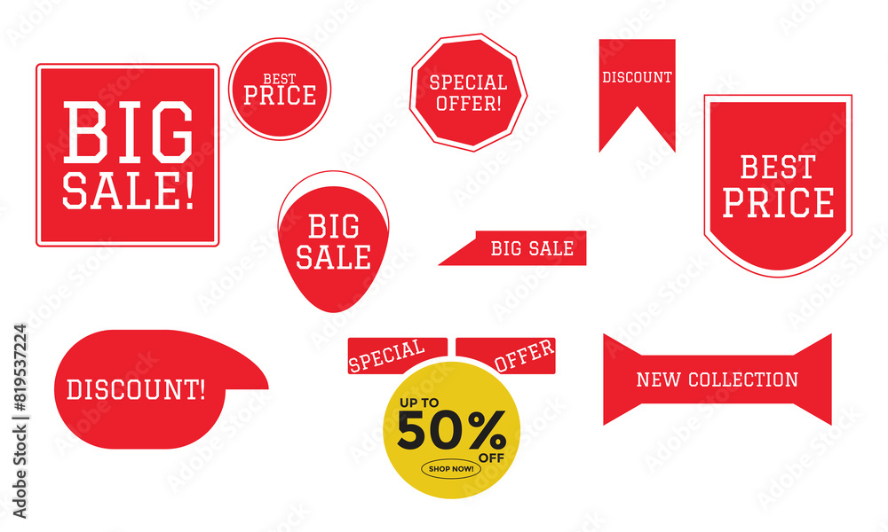 Fototapeta premium Special Offer Tag Vector And Illustration Collection. 