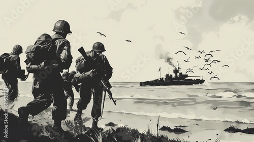 D-Day: Commemorating the Historic Normandy Invasion and Its Impact on World War II photo