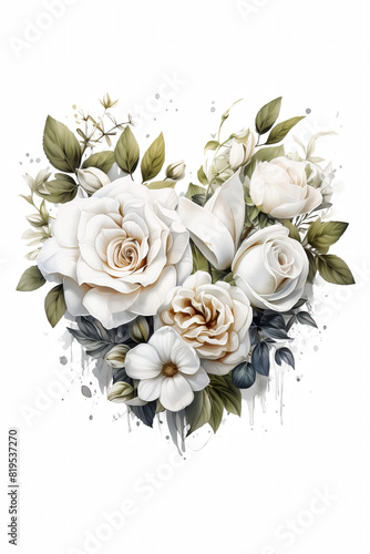 Watercolour Beautiful Flowers Artwork © KimLong07080910