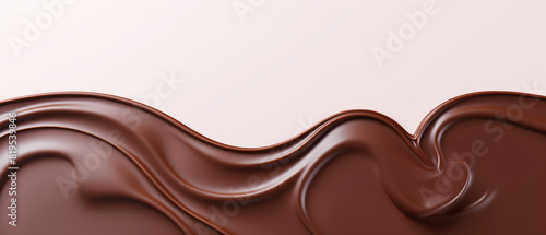 World Chocolate Day ,Chocolate in a waving shape