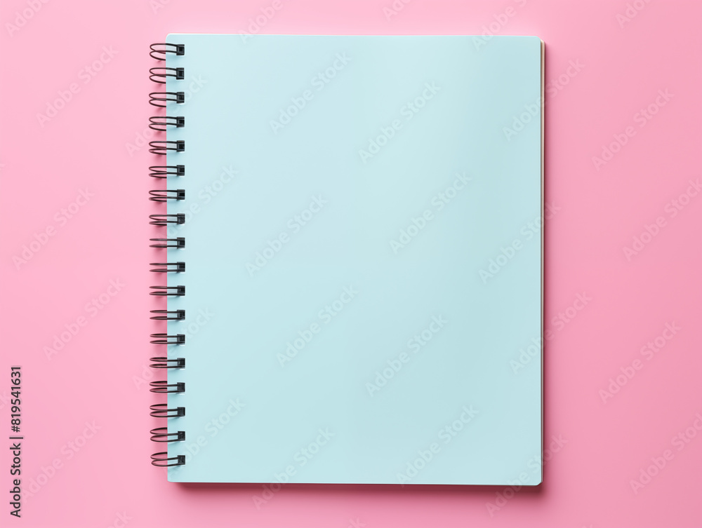 Notebook With Clean Pastel Light, Copy Space For Commercial Photography Notebook With Clean Pastel Light, Copy Space For Commercial Photography