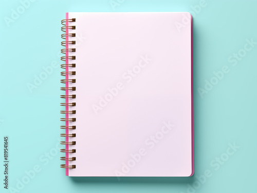 Notebook With Clean Pastel Light, Copy Space For Commercial Photography