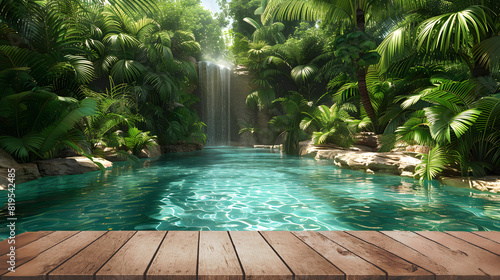 Stumble upon a hidden oasis deep within the tropical. photo