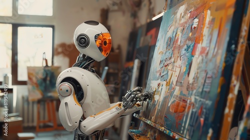 An AIcontrolled art studio where robots create paintings based on current global trends © Tanawut