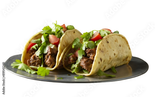 meatloaf tacos with pineapples on transparent white background, PNG image, lime, cilantro, best selling, stock images, stock photos	