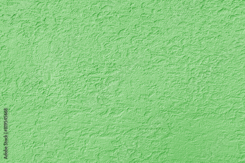 Texture of green rough plaster. Abstract design background.