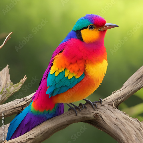 Bright exotic bird in a tropical garden, sunlight © MDSIAM