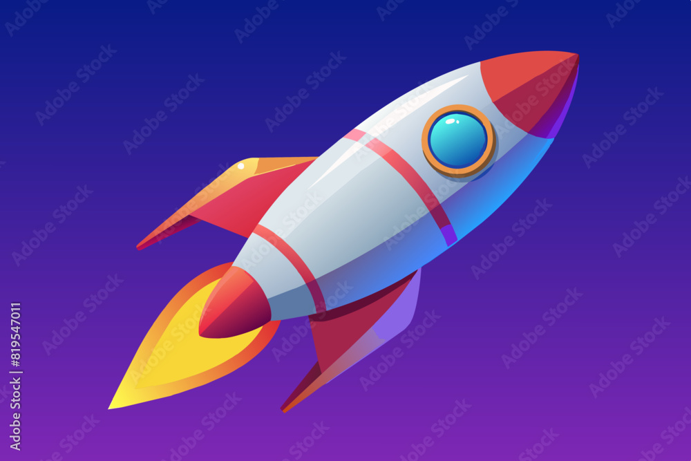 Rocket in Space 3D vector illustration Rocket in Space 3D vector illustration