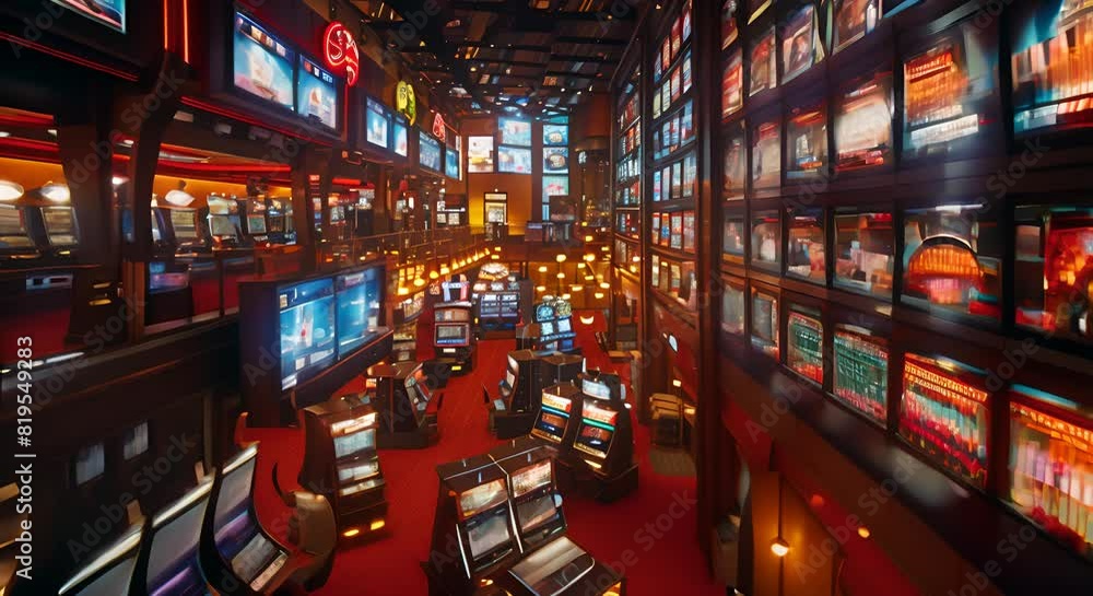 Many slot machines inside the casino, play with pleasure Many slot machines inside the casino, play with pleasure