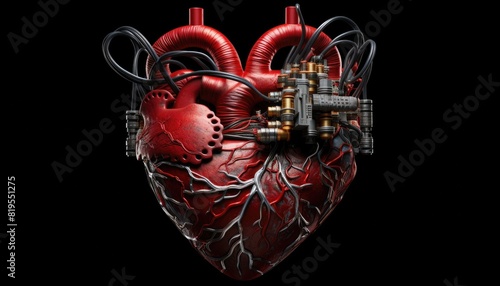 Heart Made Out of cables and Computer parts