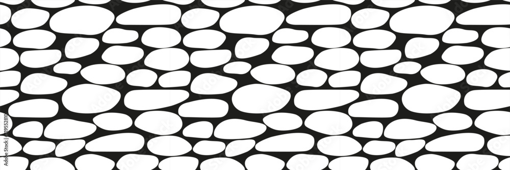 Simple seamless pattern of black and white rocks. Design for fabric, print, cover, banner, wallpaper. Vector illustration. Simple seamless pattern of black and white rocks. Design for fabric, print, cover, banner, wallpaper. Vector illustration.