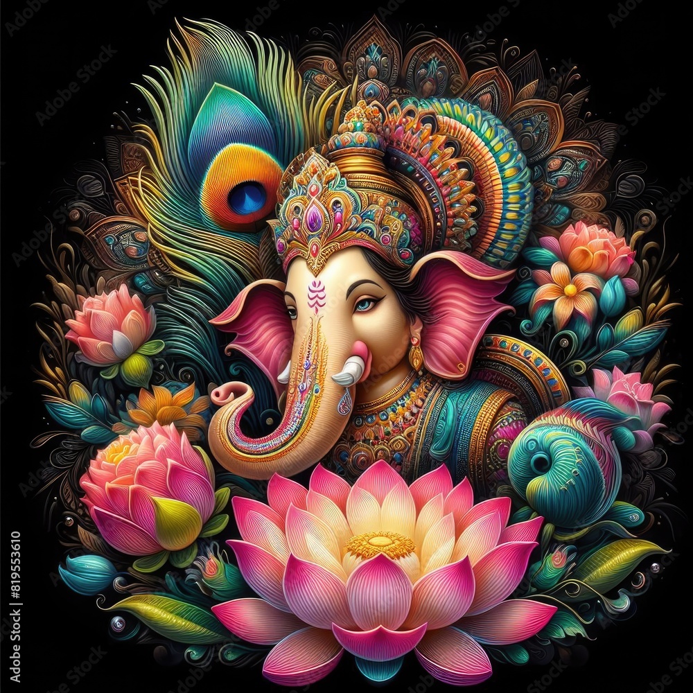 Lord Ganesha is an embodiment of wisdom and bliss.