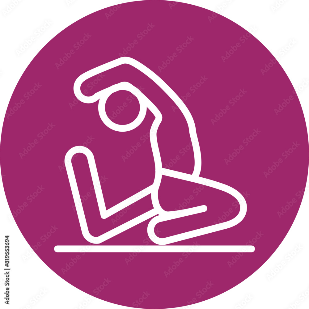 yoga Flat Icon Design yoga Flat Icon Design
