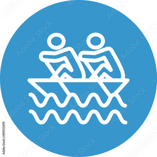 rowing Flat Icon Design