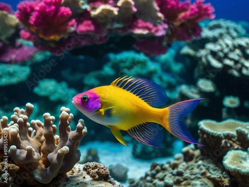 Coral reef fish illustration