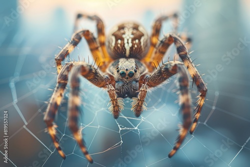 a spider that decorates its own spiderweb professional photography