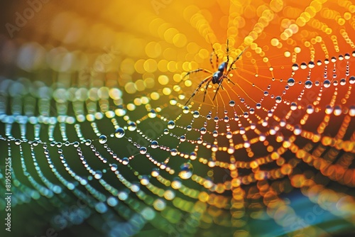 a spider that decorates its own spiderweb professional photography photo